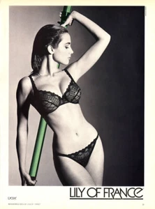 1987 Lilie von Frankreich Dessous Mode 1-seitige MAGAZINANZEIGE - Bild 1 von 1