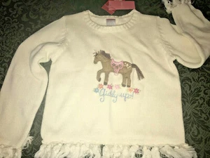 NWT Gymboree park city luxe fringe horse pony sweater 5 Christmas holidays - Picture 1 of 6