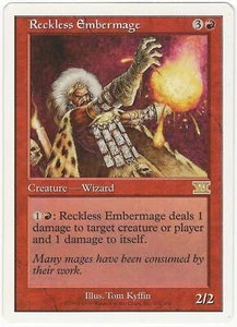 MTG Reckless Embermage 6th Sixth Edition Rare LP - Picture 1 of 2
