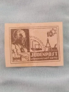 Judaica Polen alte Briefmarke Judenpost Litzmannstadt Getto 1944 WW2 jüdisch - Bild 1 von 6