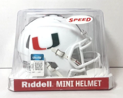 Riddell Speed Mini Helmet - The University of Miami Hurricanes - NEW Cover