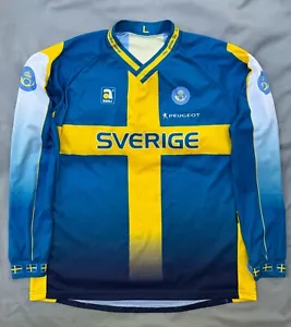 NICE MENS L 46 KALAS SWEDEN NATIONAL TEAM DOWNHILL XC LONG SLEEVE CYCLING JERSEY - Picture 1 of 3