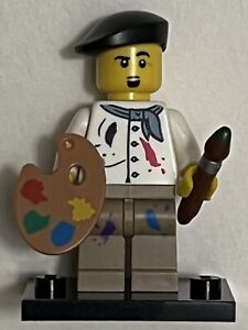 LEGO Minifigure Series 4 ARTIST 8804 - 100 % Complet avec palette et pinceau à peinture