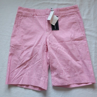Ralph Lauren Golf Shorts Women 4 Pink & White Check Print  - Image 1 of 4