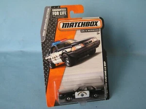 Ford Mustang 1993 coche de policía patrulla de carreteras modelo de juguete negro en BP 72 mm - Imagen 1 de 2