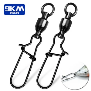 Fishing Snap Swivels Duo Lock Ball Bearing Swivel Stainless Steel Fast Snap Clip - Picture 1 of 18