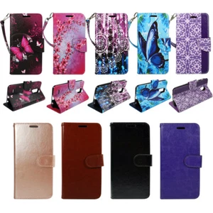 For Galaxy J7 Refine, J7 V 2nd Gen, PU Leather Wallet Case Flip Stand Strap Slot - Picture 1 of 46