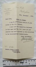 1930 letter Philip Wood, Buckingham