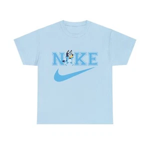 Camiseta azul Nike- serie de televisión unisex de algodón pesado - Imagen 1 de 49