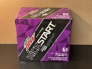 (5) Cans + Box Mountain Dew Kickstart Grape Full 12oz Discontinued - Picture 1 of 8