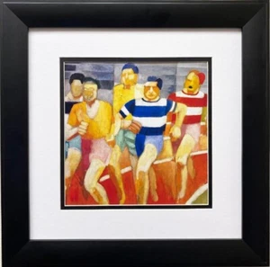 Robert Delauney "Runners" 1924 Framed Art Print Contemporary Marathon Running - Picture 1 of 3