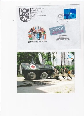 NS29 1999 GERMANY MEDICIAL UNIT NATO FORCES BOSNIA HERZEGOVIA FPO COVER & CARD - Image 1 of 2