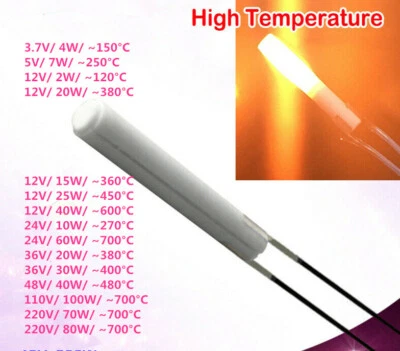 1Pc MCH Ceramic Heater Rod ɸ3.8*60mm(Dia. * Length)  Resistive Heating Element - Image 1 of 4