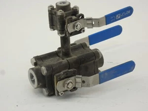 J-Flow DB-DM4623F Double Block Bleed Steel Ball Valve 1" 1/2" 2220PSI WCB - N... - Picture 1 of 9