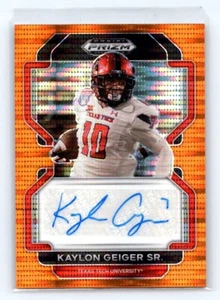 2023 Panini Prizm Draft Picks 2022 GOLD PULSAR Kaylon Geiger Sr #RA-KGE Auto /49 - Picture 1 of 2