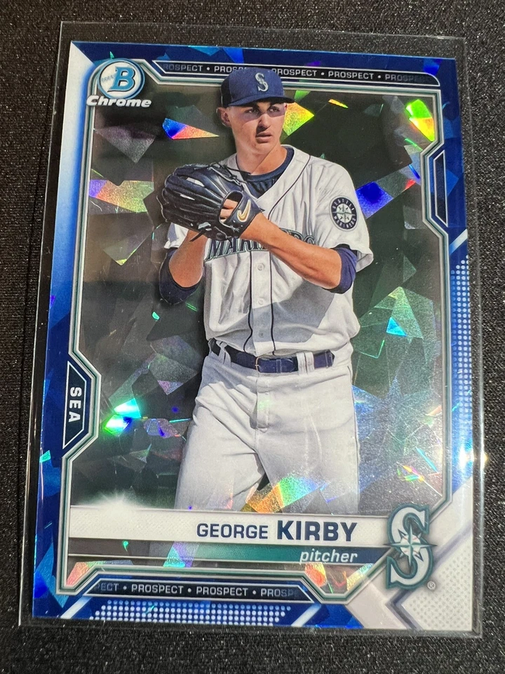 2021 Bowman Chrome Sapphire George Kirby QTY AVAIL Prospects Mariners - Image 1 of 1