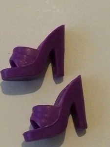 Barbie Vintage New 1995 Purple Open Toe Shoes Heels Pumps Combine Postage - Picture 1 of 6