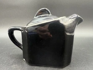 Hall Restaurant Ware Black Individual Serving Tea Pot With Lid 1950s - Picture 1 of 9