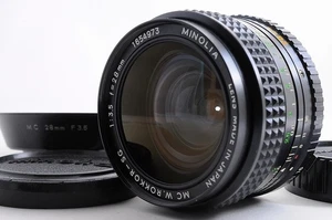 【NEAR MINT+】MINOLTA MC W.ROKKOR-SG 28mm F/3.5 MF Wide Angle Lens +Hood JP #5466 - Picture 1 of 15