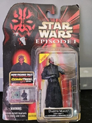 Hasbro Star Wars Episodio I La amenaza fantasma Darth Maul Commtech Chip 1998 Foto 1 de 2