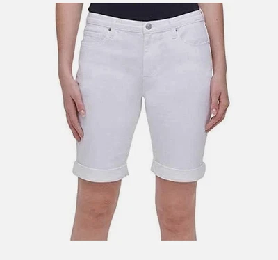 DKNY Jeans Women's Denim Bermuda Short | White | Sz-14 - Image 1 of 4
