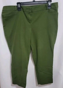Loft Plus Marisa Olive Green Cropped Pants, Size 22 - Picture 1 of 3