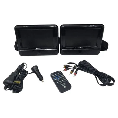 DVD player portátil tela dupla RCA DRC69702 7" 2 telas todos os cabos totalmente testados - Imagem 1 de 4