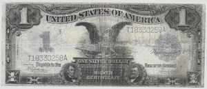 KEY DATE 1899 BLACK EAGLE U.S. MINT BEP SILVER CERTIFICATE USA BLUE SEAL NOTE - Picture 1 of 2