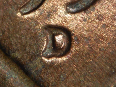 高等级完好错误 1956-D 林肯 WHEAT CENT RPM#26 RB — 第 1/3 张图片