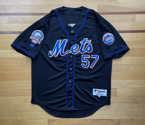 Majestic Athletic Authentic New York Mets Johan Santana #57 Jersey Sz. 48 Black Cover
