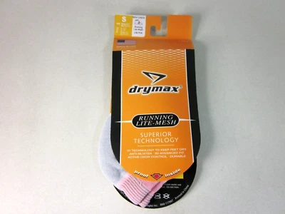 DRYMAX UNISEX RUNNING LITE-MESH MINI CALCETINES CREW, ROSA CLARO, HOMBRE PEQUEÑO 3.5-7.5, NUEVO Foto 1 de 3