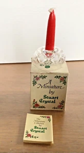 Stewart Crystal Miniature Candle Stick Holder - In Original Box - Foto 1 di 8
