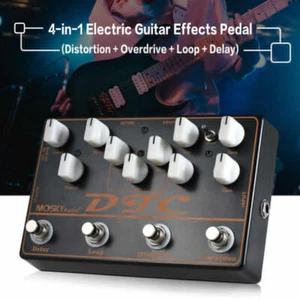 MOSKY DTC 4-in-1 Electric Guitar Effects Pedal Distortion Overdrive Loop Delay - Picture 1 of 5