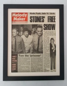 ROLLING STONES*for Hyde Park*1969*ORIGINAL*Melody Maker*COVER*FRAMED*FAST SHIP - Bild 1 von 5
