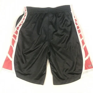 And1 Youth Basketball Shorts Boys L 10/12 Gray Orange White Polyester Pockets - Picture 1 of 8