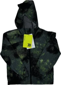 NEW All in Motion Boys' Size S Hooded Full Zip Windbreaker Olive Green - Picture 1 of 3