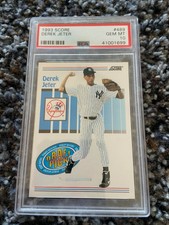 1993 SCORE DEREK JETER PSA 10 GEM MINT ROOKIE CARD #489 NEW YORK YANKEES HOF