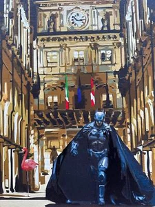 Besuch beim Bürgermeister Gianni Moramarco Oper DRUCK Fine Art Pop Ed. Batman Limited - Bild 1 von 1