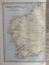 1881 Western Australia Antique Map by John Bartholomew & George Philip