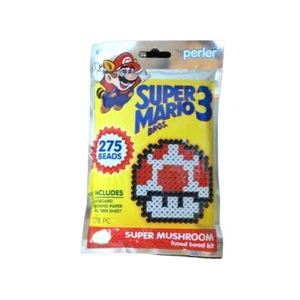 Super Mario Bros. 3 Super Mushroom Perler Fused Bead Kit 275 Beads 80-53115 NEW - Picture 1 of 3