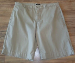 Alfani Size 40 CORDUROY Khaki Cotton Flat Front New Mens Shorts - Picture 1 of 8