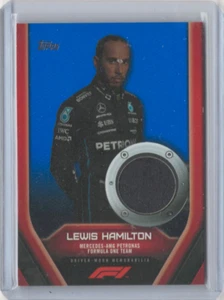 2022 Topps F1 Lewis Hamilton #F1RL-LHI Blue Driver-Worn Relic /99 - Picture 1 of 2