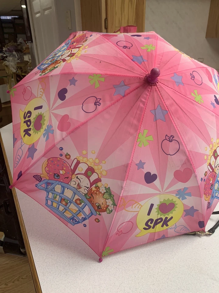 Paraguas Shopkins "I Love Shopkins" Paraguas Moldeado - Divertido Rosa Chica  Foto 1 de 1