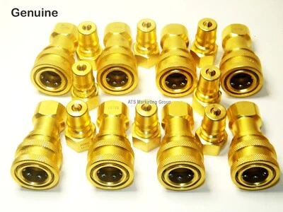 DAM Carpet Cleaning - Brass 1/4" Quick Disconnect (Set Of 8) for Wand Hoses