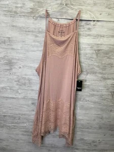Torrid Tank Top 4X Womens Dusty Pink Lace Trim Sleeveless Stretch Super Soft - Picture 1 of 10