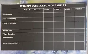 Fridge Dry Erase Board Postpartum Planner, Magnetic Refrigerator Dry Esase Board - Picture 1 of 2