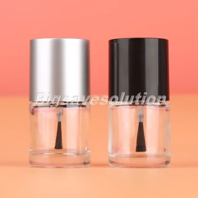 1Pc 10ML Empty Nail Art Polish Bottle Container Jar with Brush Refillable Travel - Image 1 of 4