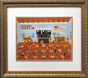 Jane Wooster Scott " Before The Nine O'Clock Bell"  CUSTOM FRAMED Art School - Picture 1 of 3