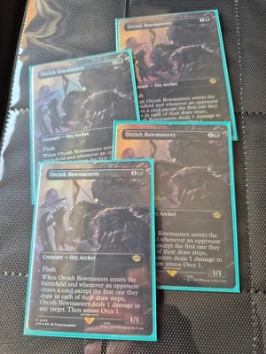 4x FOIL | Orcish Bowmasters | Ork-Bogenschützen | LTR | *Borderless* | ENG | NM - Bild 1 von 2