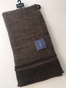 NWT CROFT & BARROW SCARF - MEN - RET $24 - ONE SZ - BROWN STRIPE (5BX22 10)(x3) - Picture 1 of 5